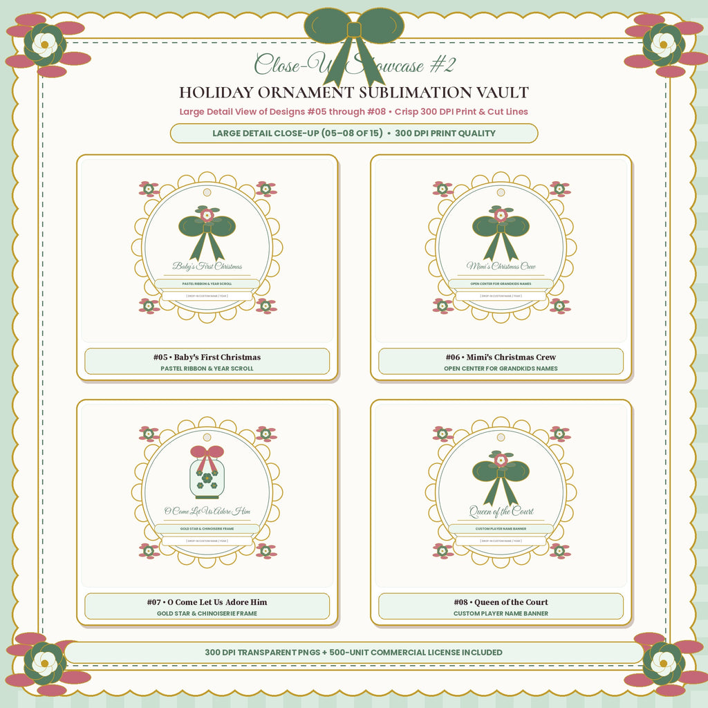 HOLIDAY ORNAMENT SUBLIMATION VAULT (AG-DIG-29) — Close-Up Showcase #2