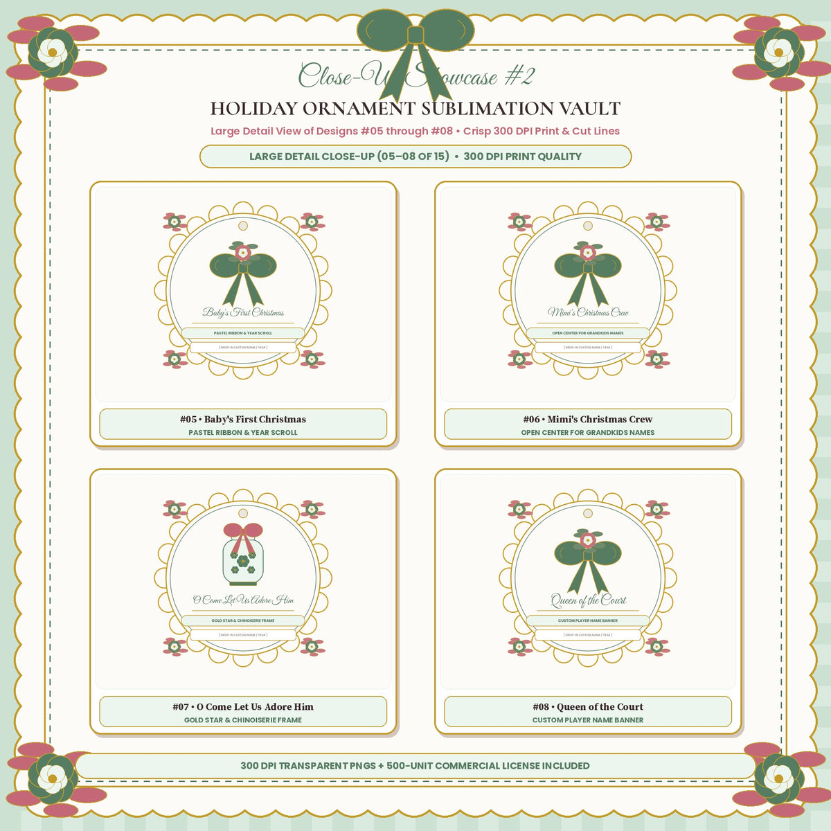 HOLIDAY ORNAMENT SUBLIMATION VAULT (AG-DIG-29) — Close-Up Showcase #2