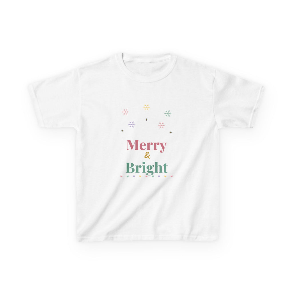 Kids Merry and Bright Shirt | Pastel Christmas Tee | Matching Family Christmas Kids T-Shirt
