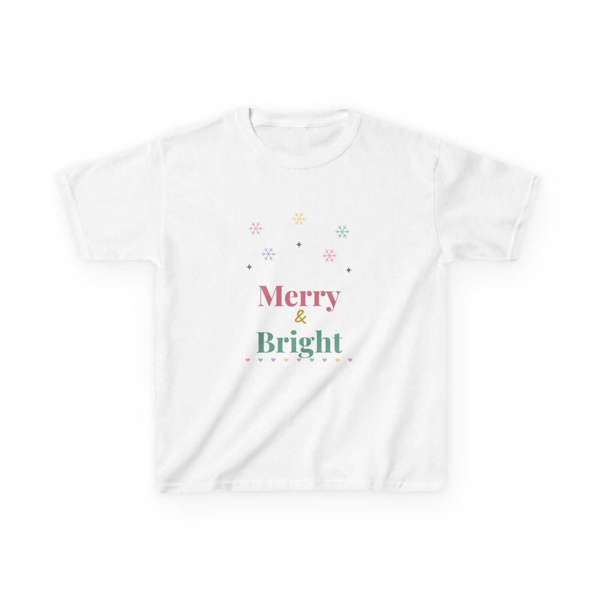 Kids Merry and Bright Shirt | Pastel Christmas Tee | Matching Family Christmas Kids T-Shirt