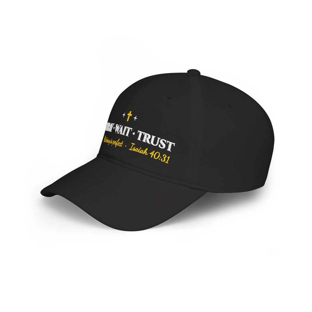 Pray Wait Trust Embroidered Low-Profile Baseball Cap | Isaiah 40:31 Christian Women's Hat