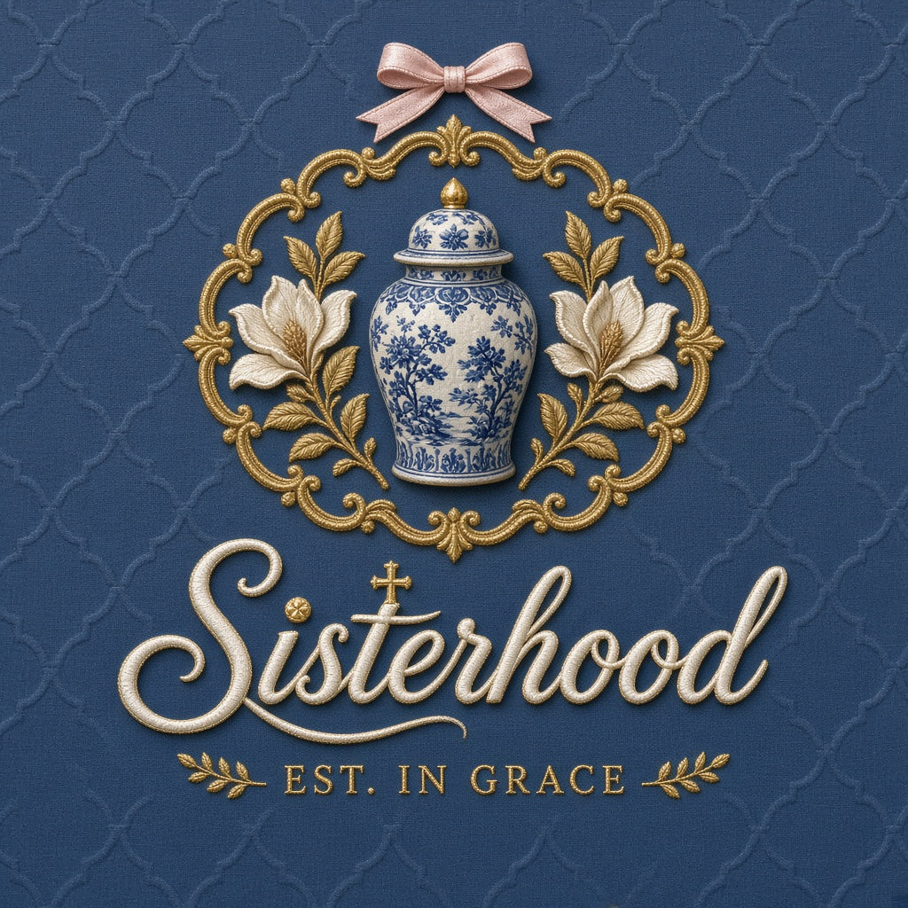 Sisterhood Heirloom Crest ginger jar magnolia design