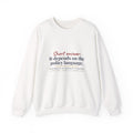 It Depends on the Policy Language Sweatshirt — Bella+Canvas 3901 Unisex Sponge Fleece Crewneck Sweatshirt Mockup 1