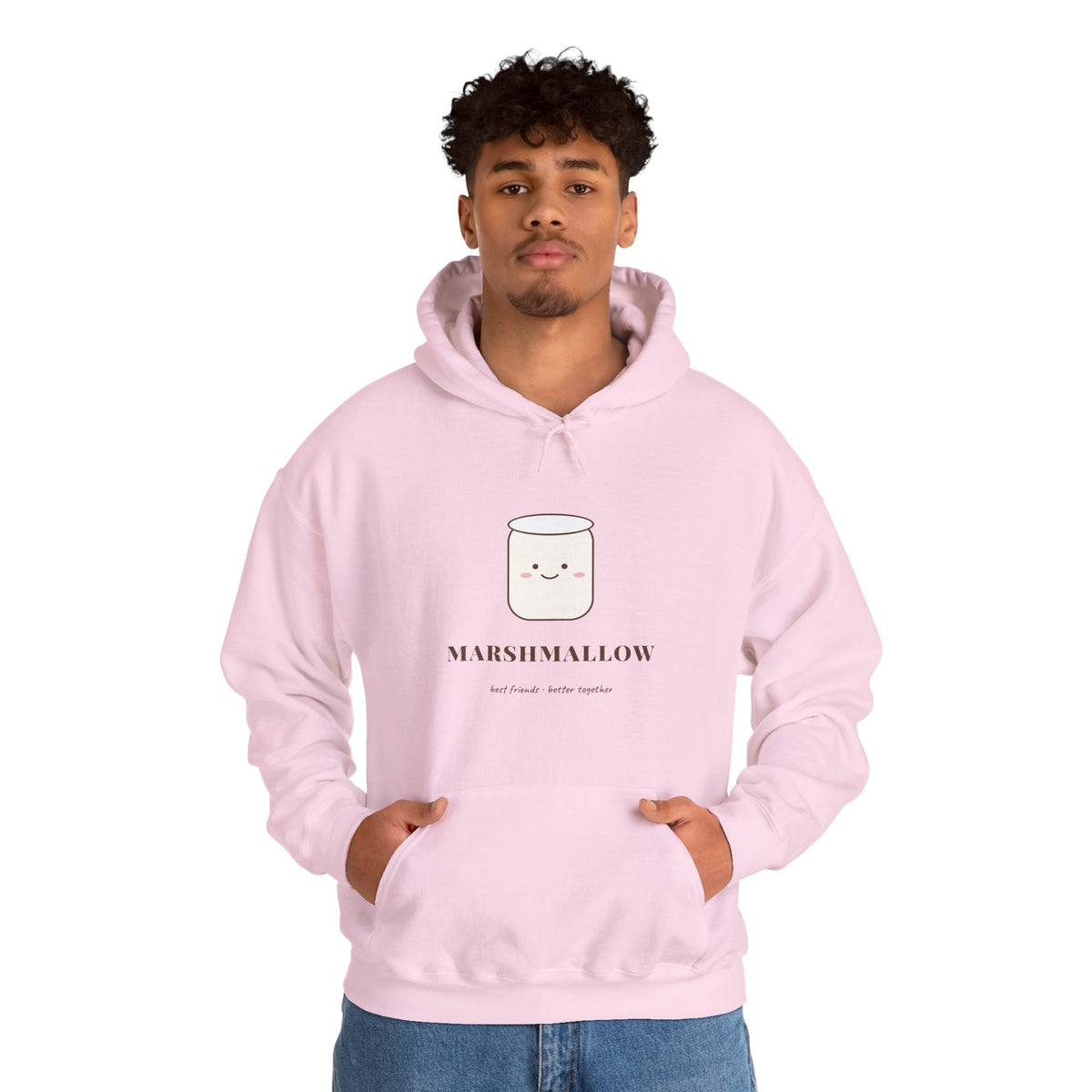 Cocoa and Marshmallow Matching Best Friend Hoodies, Marshmallow Hoodie, Cute Christmas Bestie Gift, BFF Matching Hoodie