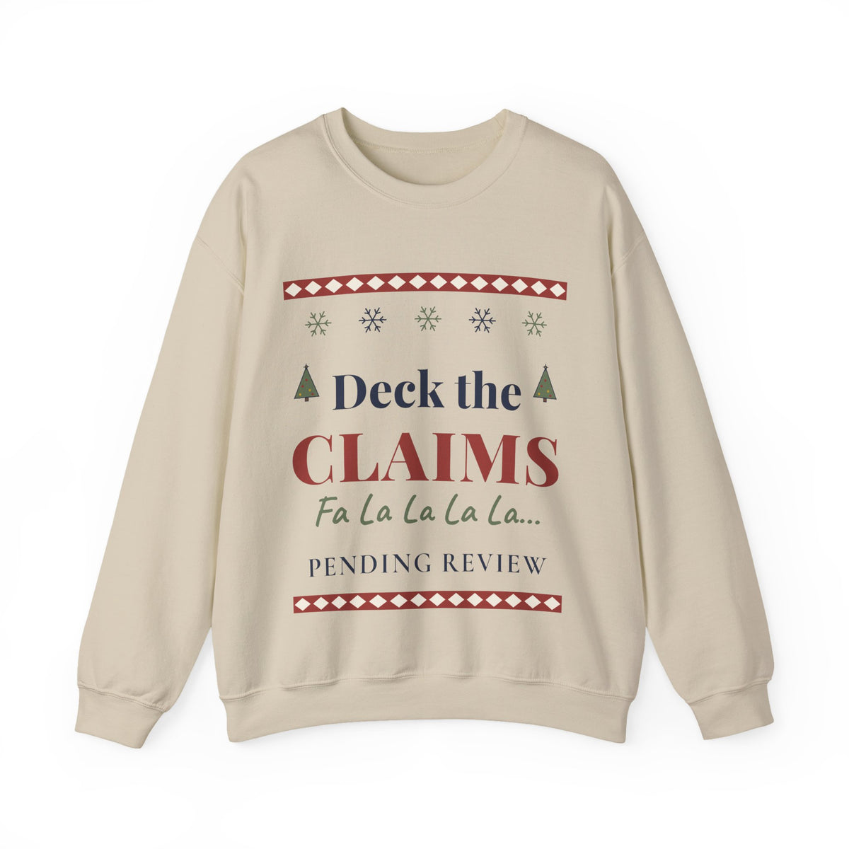 Funny Claims Adjuster Christmas Sweatshirt, Deck the Claims Ugly Christmas Sweater, Insurance Adjuster Gift