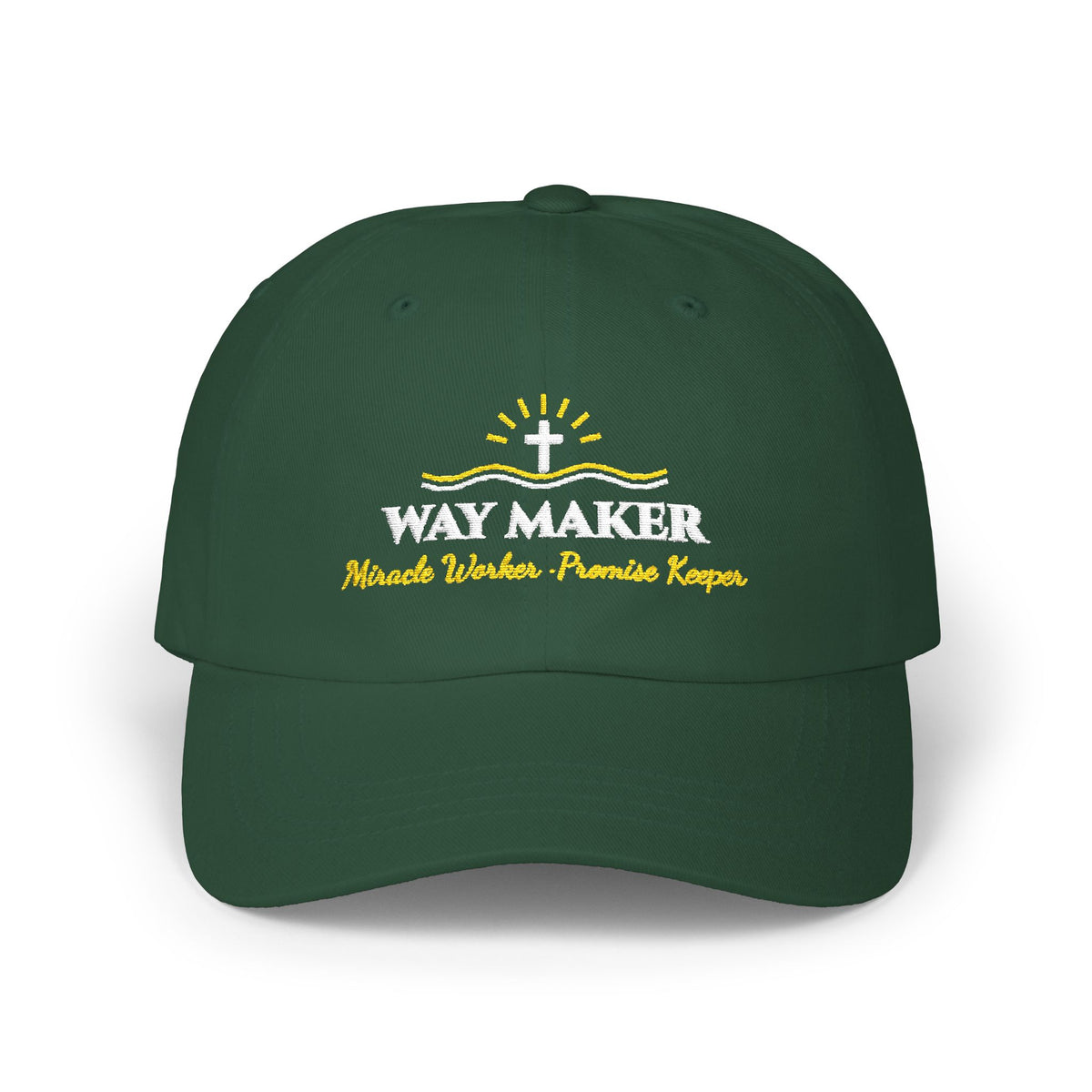 Way Maker Embroidered Classic Cotton Dad Cap | Miracle Worker Christian Women's Hat