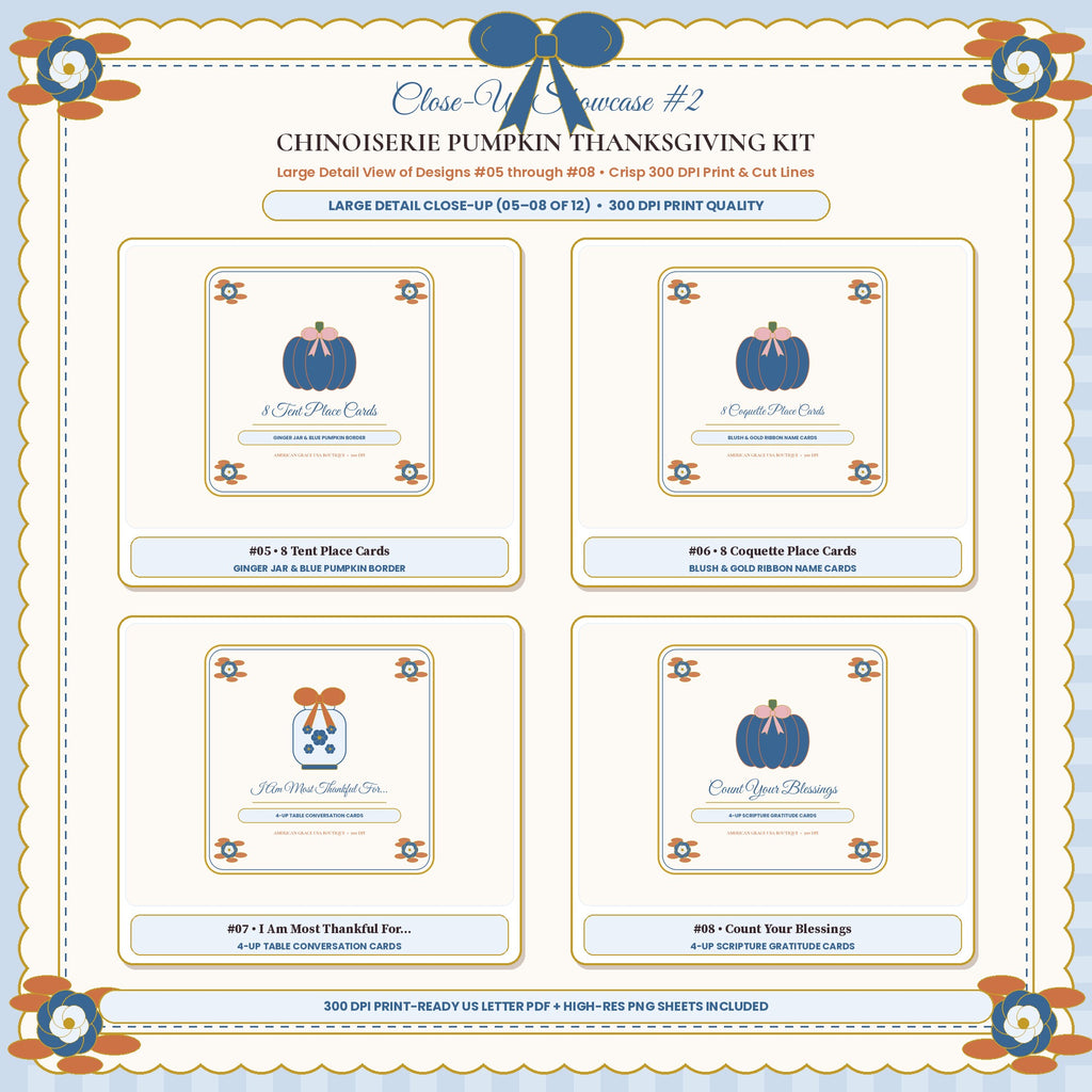 CHINOISERIE PUMPKIN THANKSGIVING KIT (AG-DIG-35) — Close-Up Showcase #2