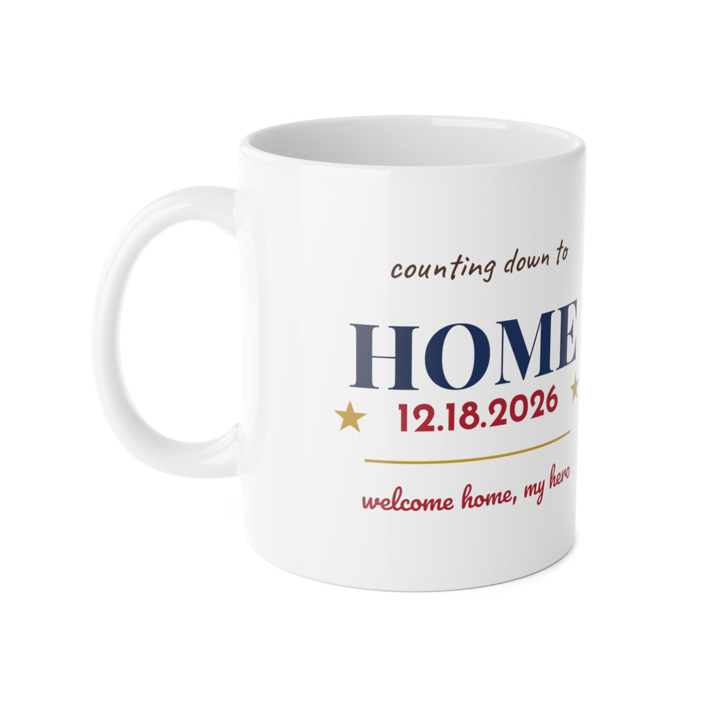 Personalized Homecoming Mug, Custom Date Deployment Mug, Military Mom Gift, Welcome Home Coffee Mug, Military Wife Girlfriend Gift