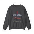 Blessed Mama Sweatshirt — Bella+Canvas 3901 Unisex Sponge Fleece Crewneck Sweatshirt Mockup 3