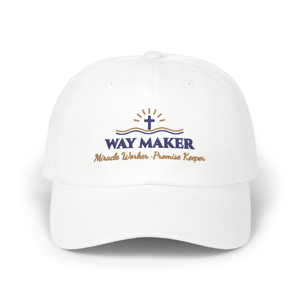 Way Maker Embroidered Classic Cotton Dad Cap | Miracle Worker Christian Women's Hat