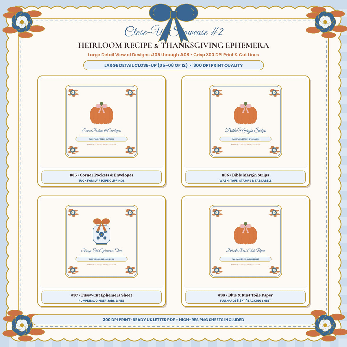 HEIRLOOM RECIPE & THANKSGIVING EPHEMERA (AG-DIG-38) — Close-Up Showcase #2