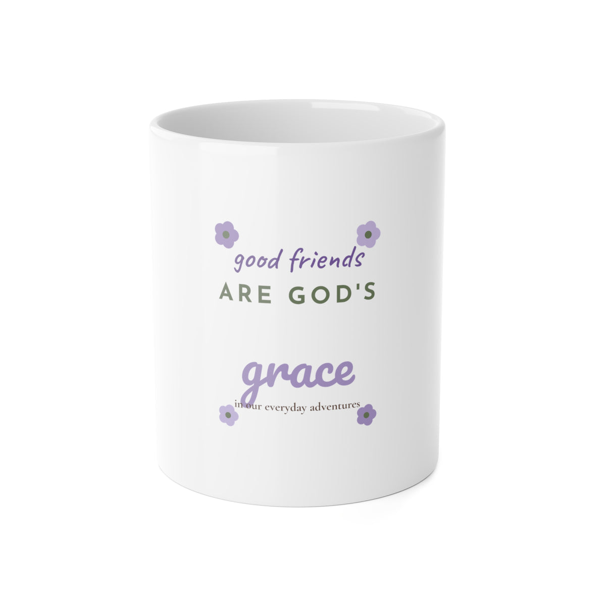 Good Friends Are God's Grace Mug Lavender | Faith Friend Gift