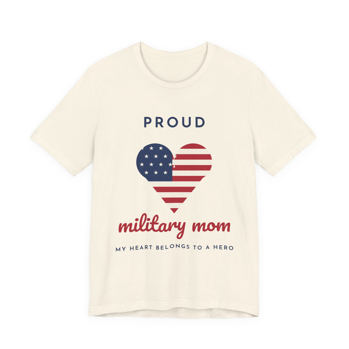 Proud Military Mom Shirt, American Flag Heart Tee, Military Mom Gift, Patriotic Mom T-Shirt, Deployment Support Shirt