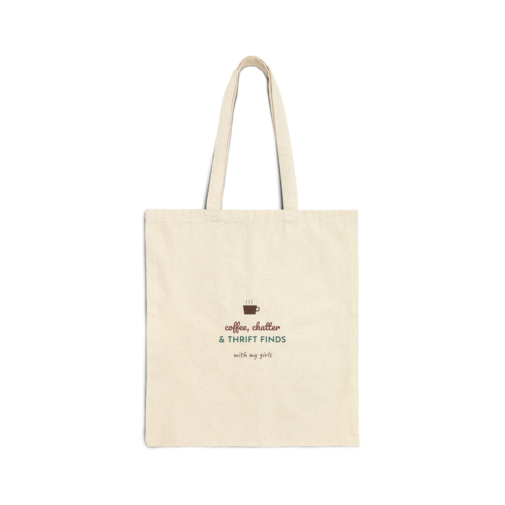 Coffee Chatter & Thrift Finds Tote | Thrift Shopping Bag