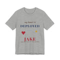 Personalized My Heart Is Deployed Shirt, Custom Name Military Mom Tee, Deployment Shirt, Military Wife Girlfriend Gift