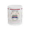 Personalized Custom Book Club Name "Chapters, Chai & Besties" Chinoiserie Teacup & Book Stack Ceramic Mug (11oz / 15oz)