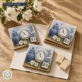 Brooke's "Mahjong & Sweet Tea" Cork-Backed Ceramic Coaster Set — American Grace USA — Flagship Boutique Oak Table Studio