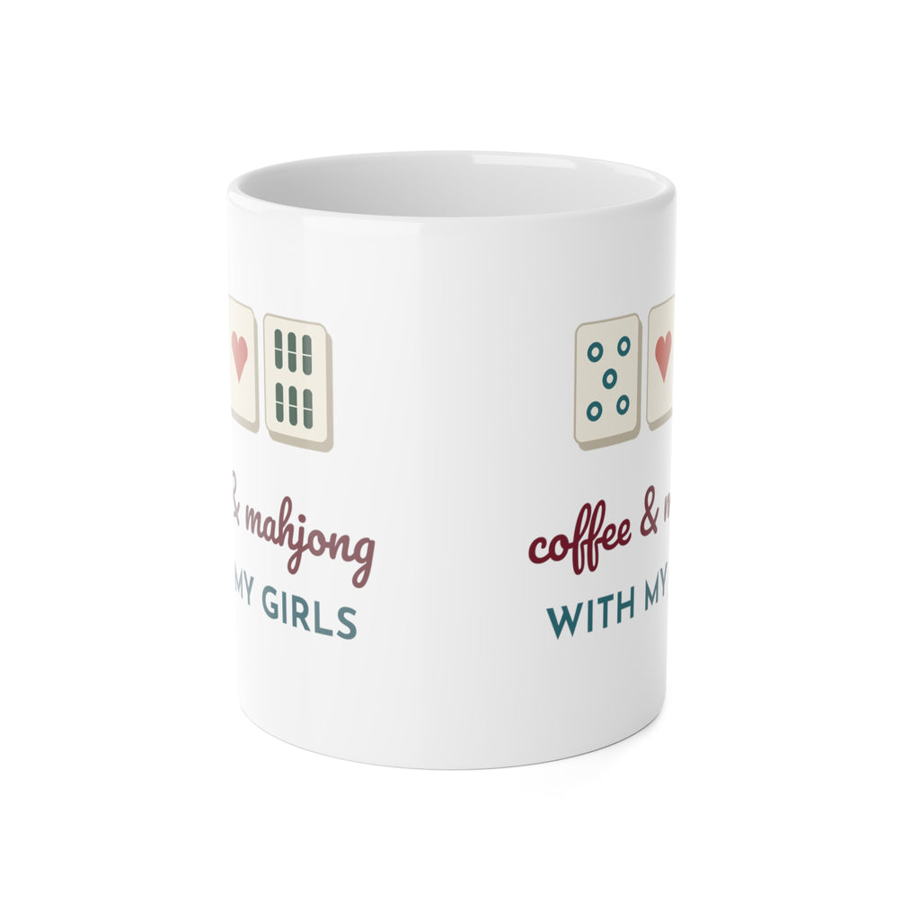 Coffee & Mahjong Mug | Mahjong Lover Gift | Game Night Coffee Cup