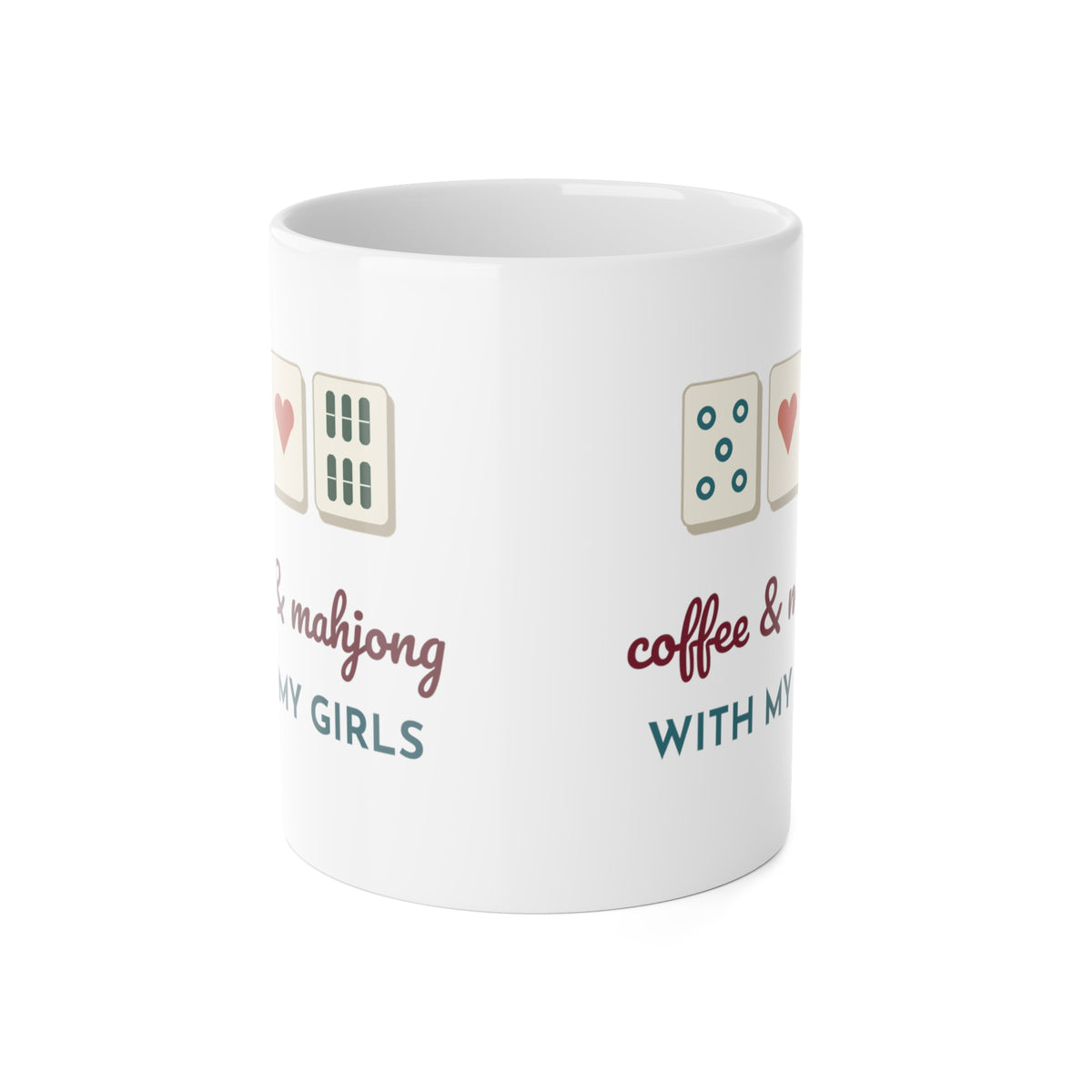 Coffee & Mahjong Mug | Mahjong Lover Gift | Game Night Coffee Cup