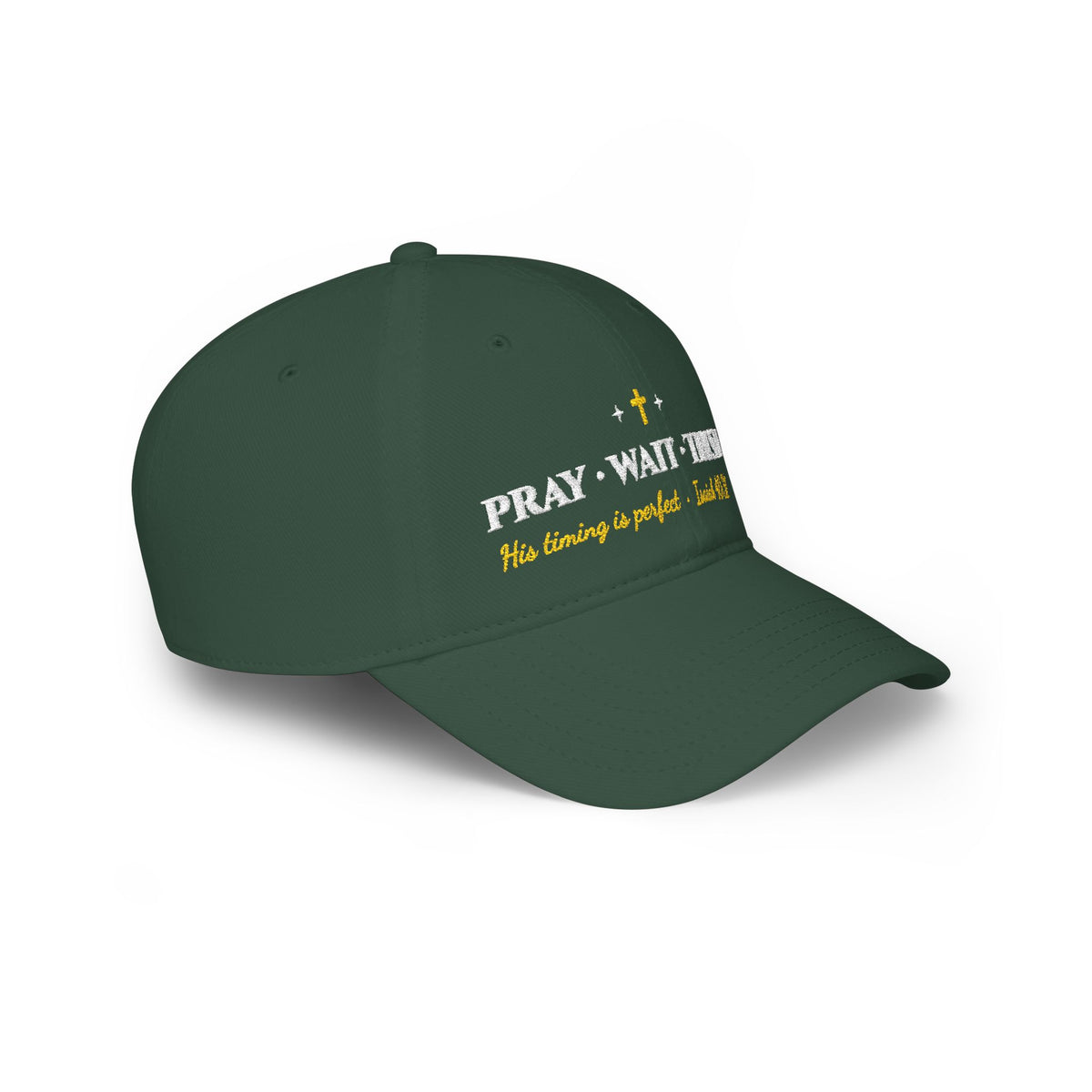Pray Wait Trust Embroidered Low-Profile Baseball Cap | Isaiah 40:31 Christian Women's Hat