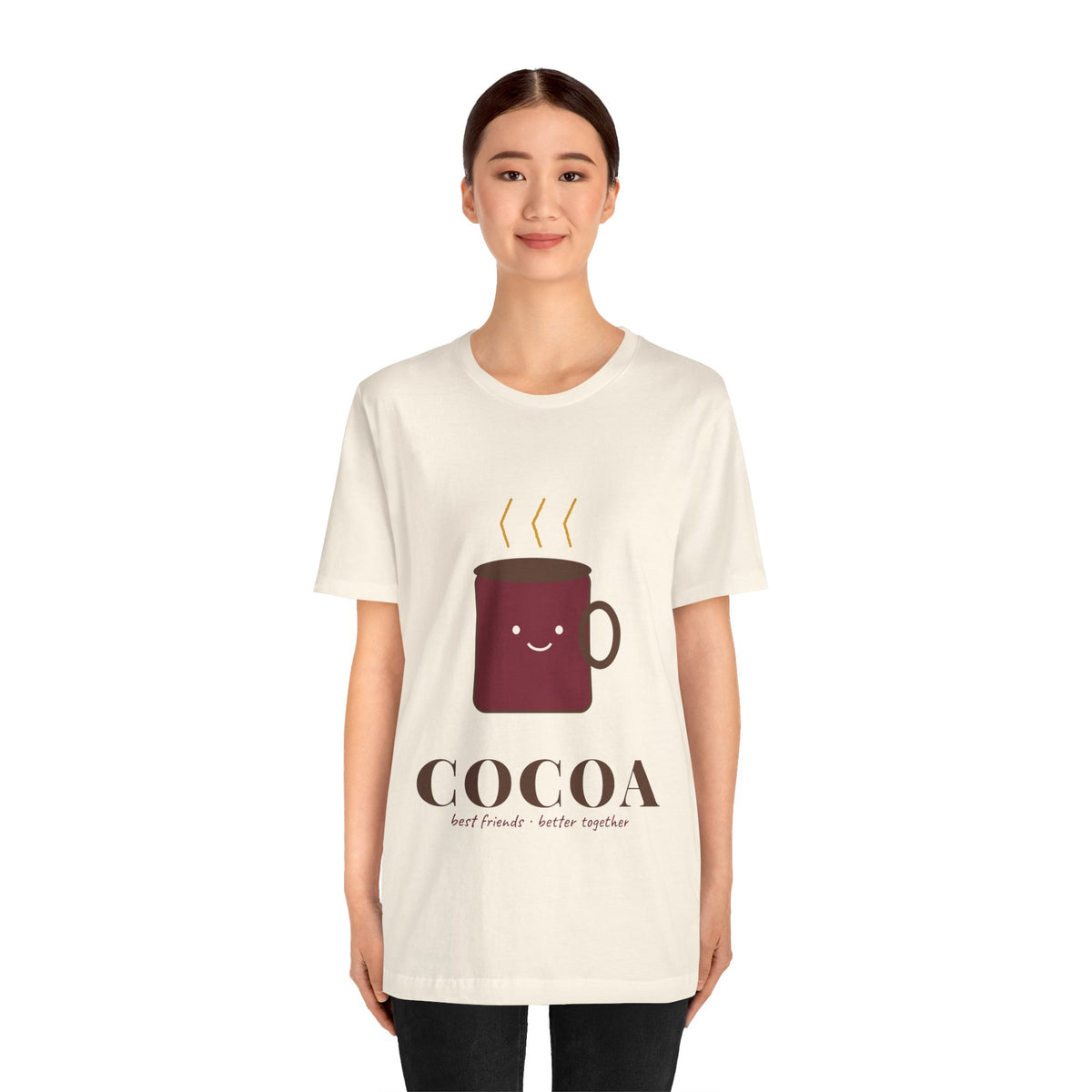 Cocoa and Marshmallow Matching Best Friend T-Shirts, Cocoa T-Shirt, Cute Christmas Bestie Gift, BFF Matching Tee