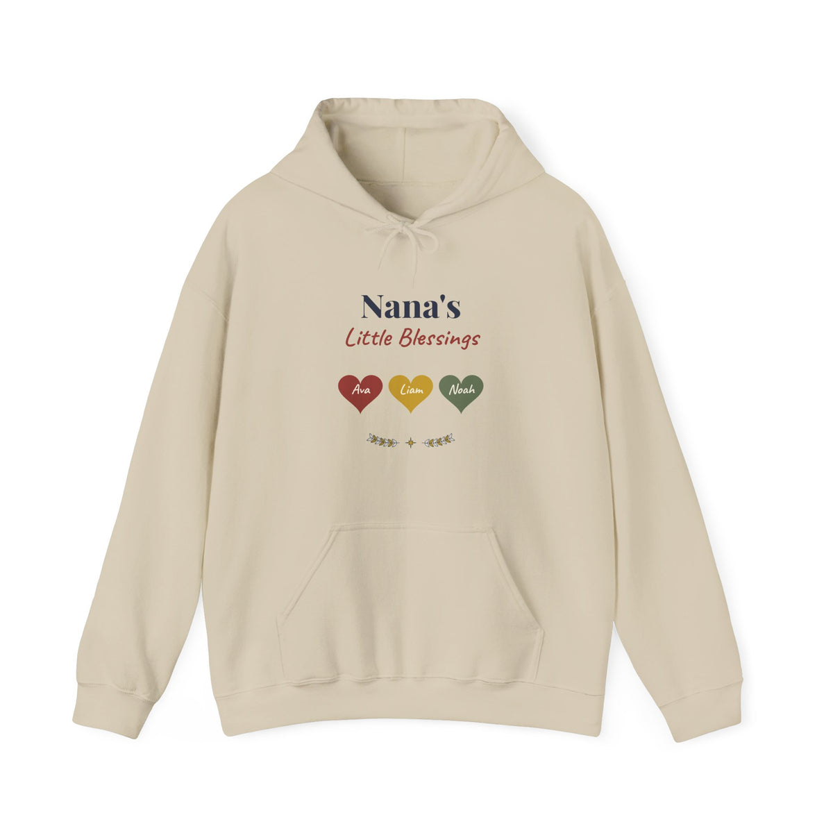 Personalized Nana Hoodie with Grandkids Names, Nana's Little Blessings Hoodie, Christmas Gift for Nana
