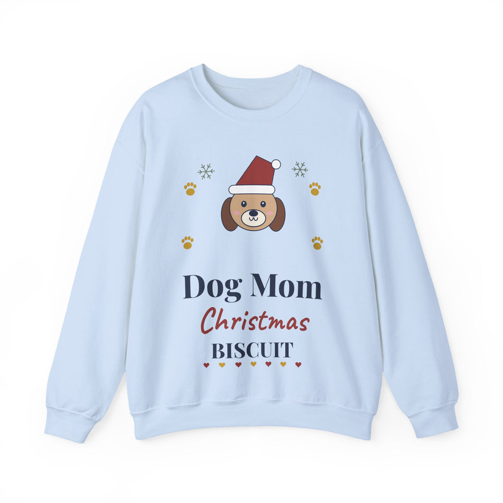 Personalized Dog Mom Christmas Sweatshirt, Custom Dog Name Santa Hat Crewneck, Dog Lover Gift for Her