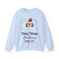 Personalized Dog Mom Christmas Sweatshirt, Custom Dog Name Santa Hat Crewneck, Dog Lover Gift for Her