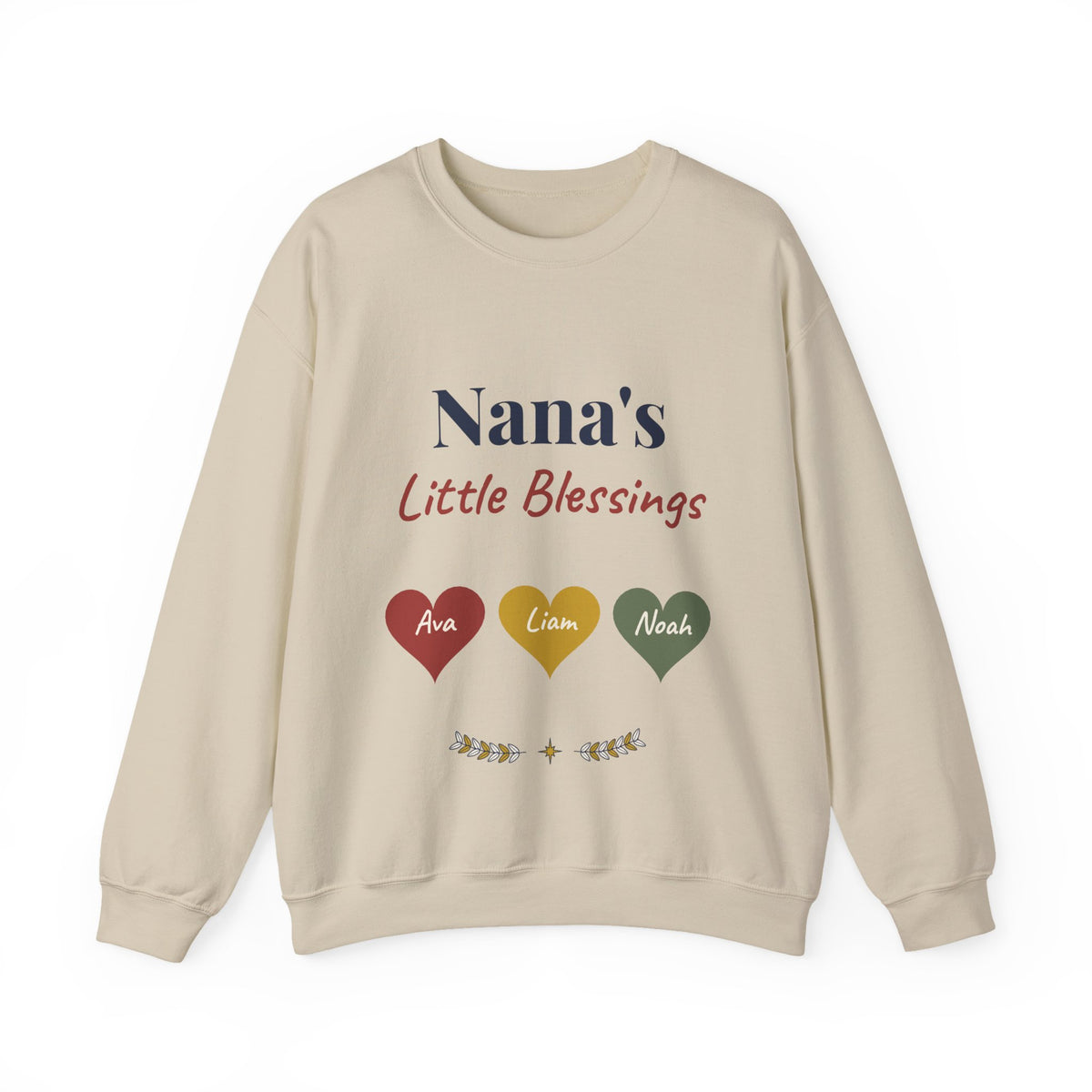 Personalized Nana Sweatshirt with Grandkids Names, Nana's Little Blessings Crewneck, Christmas Gift for Nana