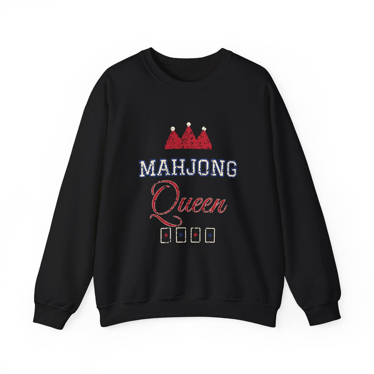 Mahjong Queen Sweatshirt, Varsity Mahjong Crewneck, Mahjong Player Gift, Mah Jongg Club Shirt, Game Night Gift for Her
