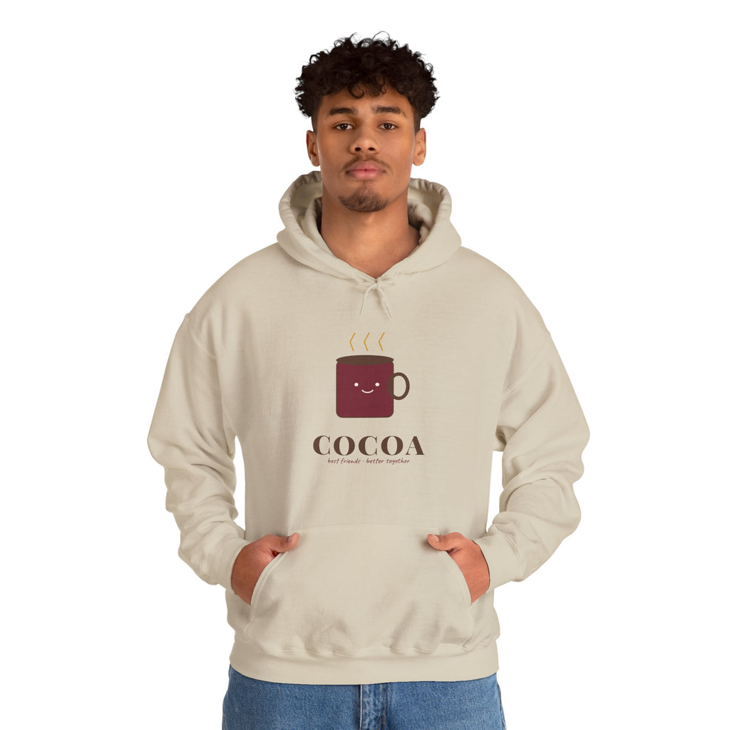 Cocoa and Marshmallow Matching Best Friend Hoodies, Cocoa Hoodie, Cute Christmas Bestie Gift, BFF Matching Hoodie