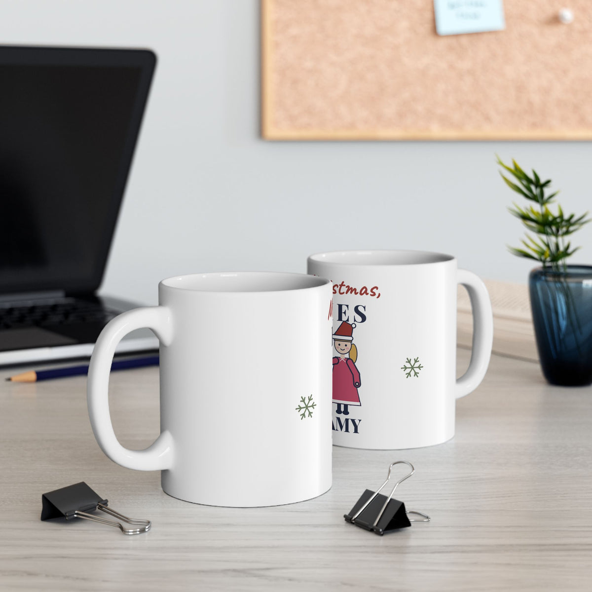 Best Friend Christmas Mug Personalized, Merry Christmas Besties with 2 Names, BFF Gift, Stocking Stuffer for Her