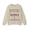 Merry and Bright Besties Christmas Sweatshirt Personalized, Best Friend Christmas Gift, Matching Besties Sweater with Names