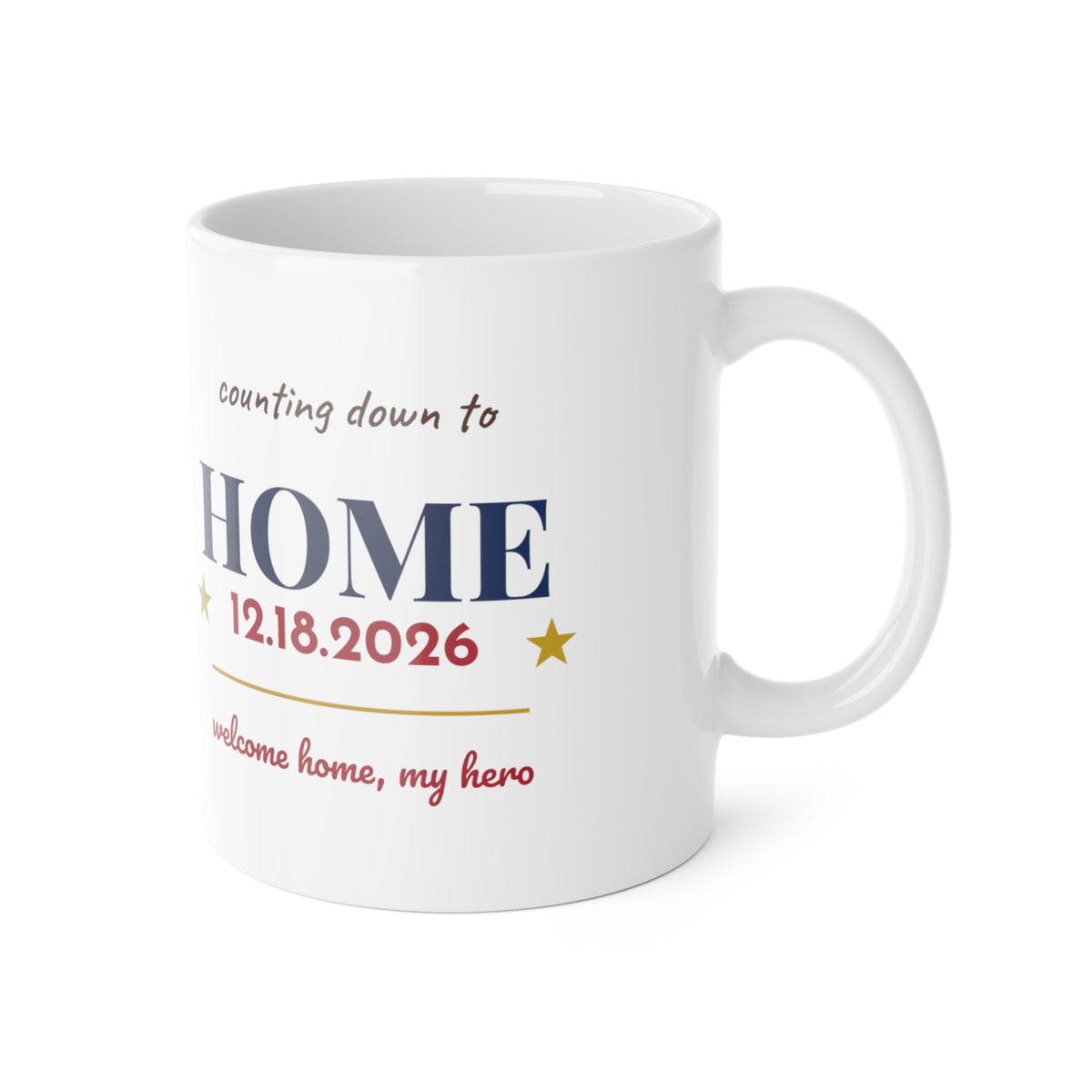 Personalized Homecoming Mug, Custom Date Deployment Mug, Military Mom Gift, Welcome Home Coffee Mug, Military Wife Girlfriend Gift