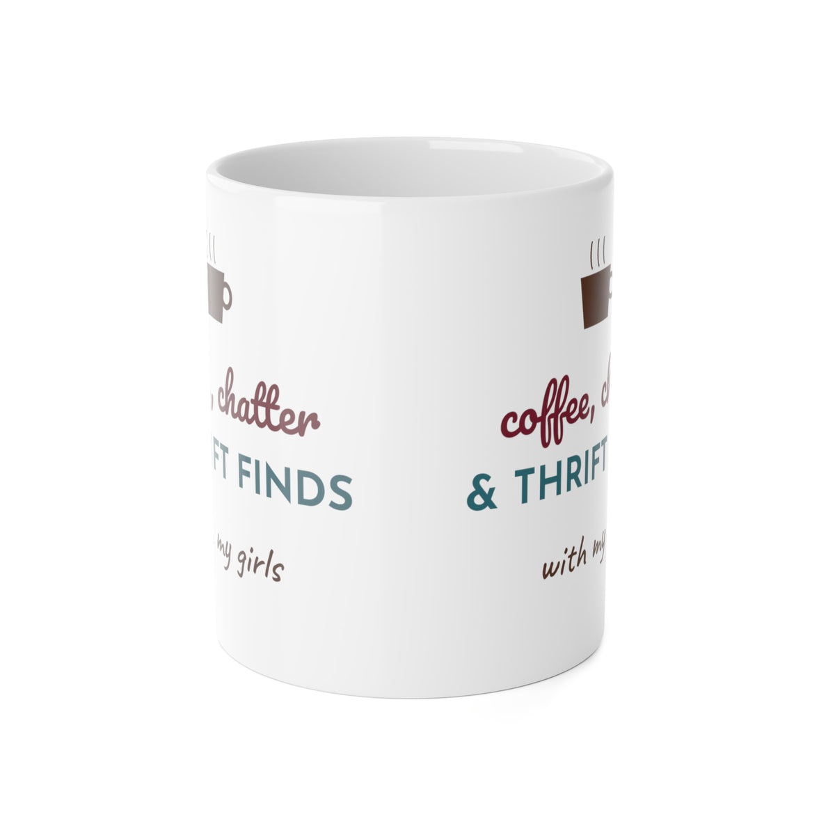 Coffee Chatter & Thrift Finds Mug | Thrifting Friends Gift