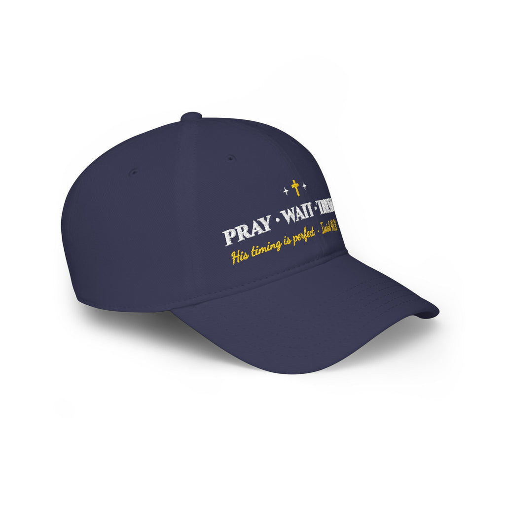 Pray Wait Trust Embroidered Low-Profile Baseball Cap | Isaiah 40:31 Christian Women's Hat