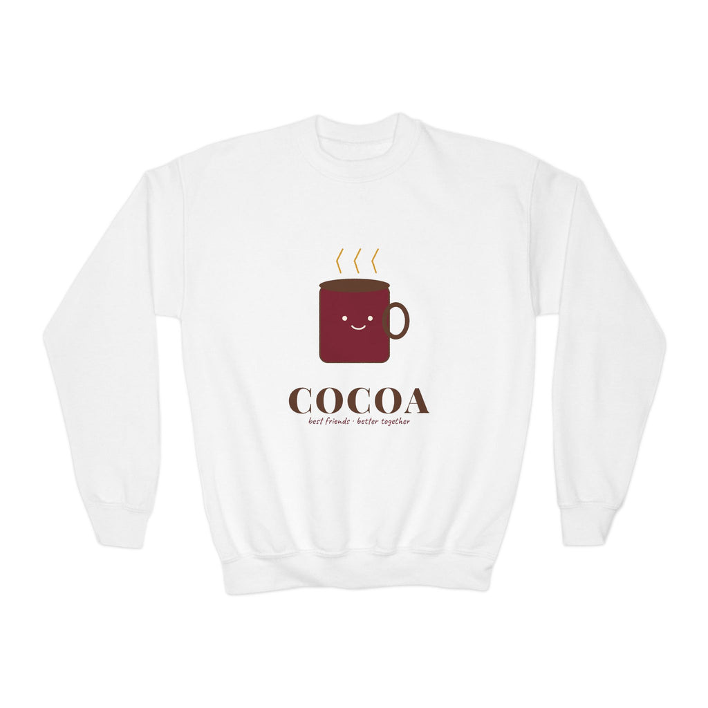 Youth Cocoa and Marshmallow Sweatshirt | Kids Matching Best Friend Crewneck | Mommy and Me Christmas