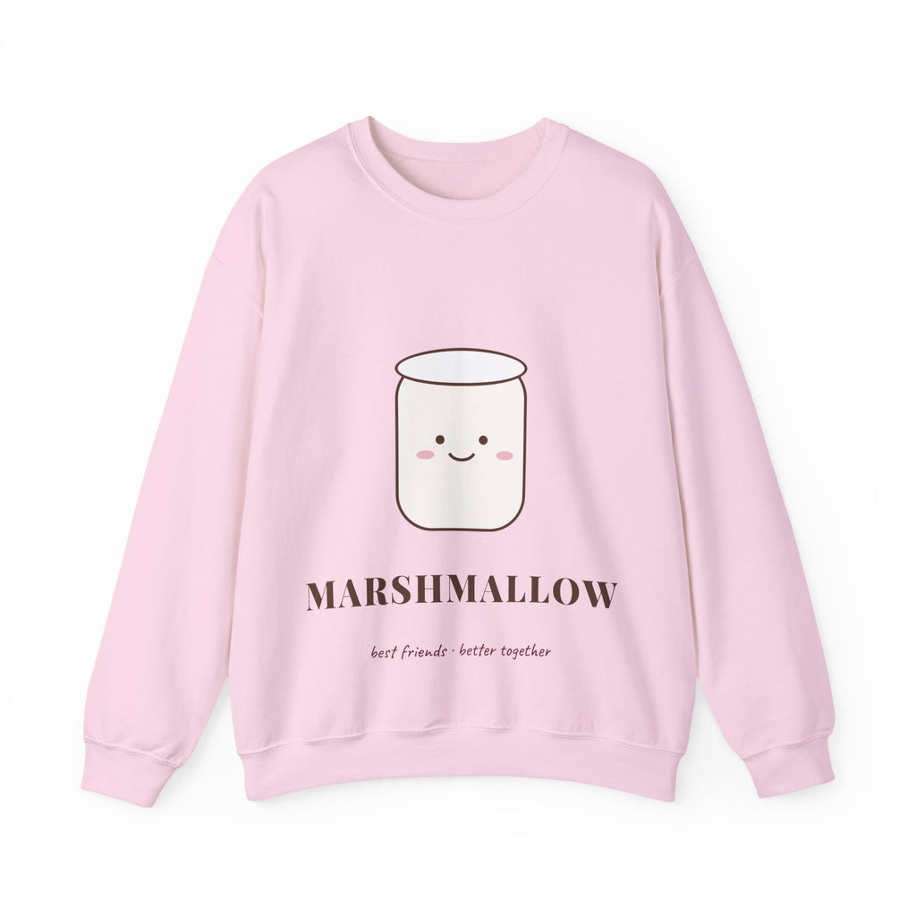 Cocoa and Marshmallow Matching Best Friend Sweatshirts, Marshmallow Sweatshirt, Cute Christmas Bestie Gift, BFF Matching Sweater