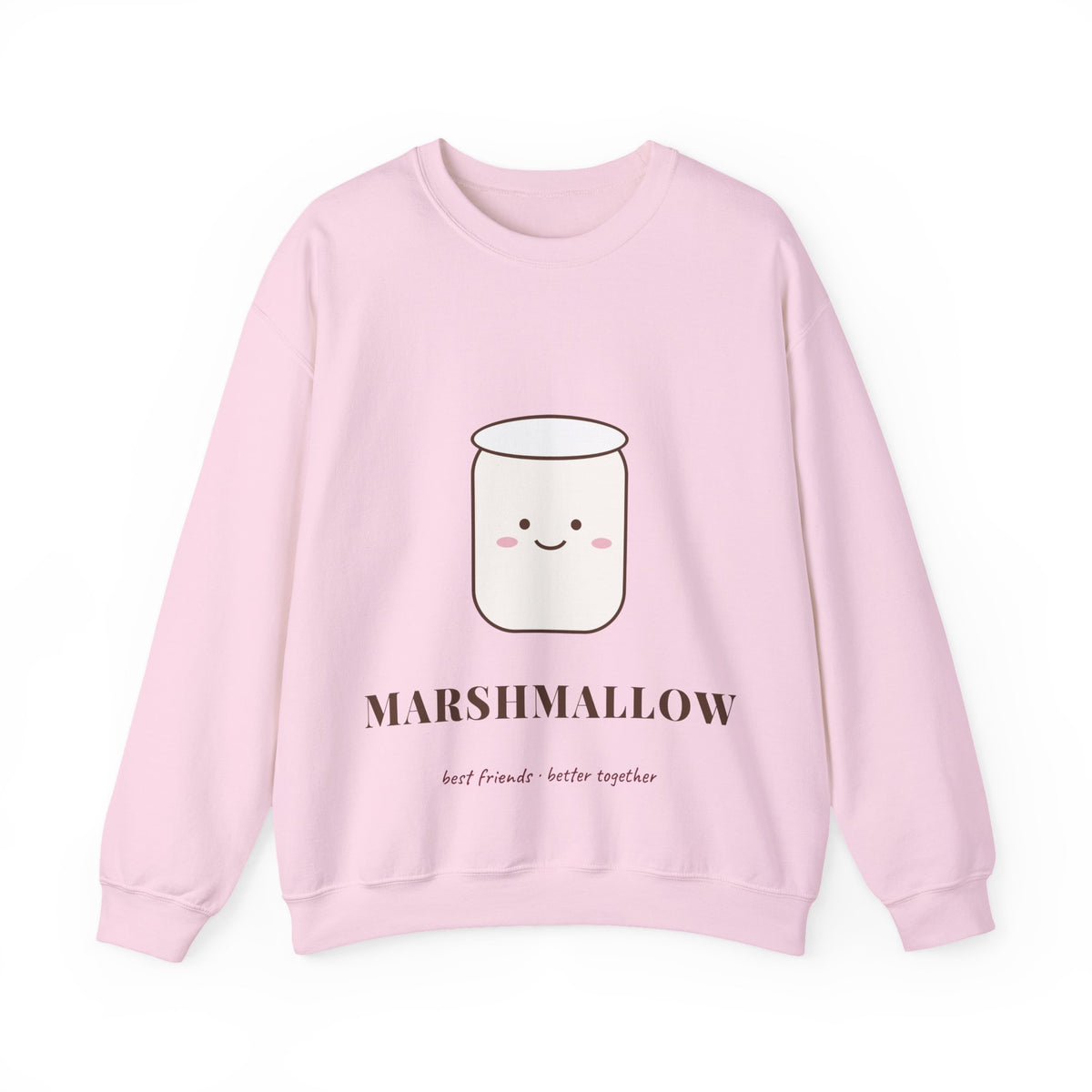 Cocoa and Marshmallow Matching Best Friend Sweatshirts, Marshmallow Sweatshirt, Cute Christmas Bestie Gift, BFF Matching Sweater