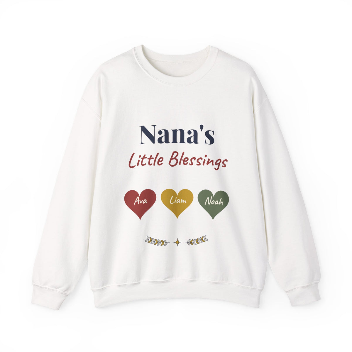 Personalized Nana Sweatshirt with Grandkids Names, Nana's Little Blessings Crewneck, Christmas Gift for Nana