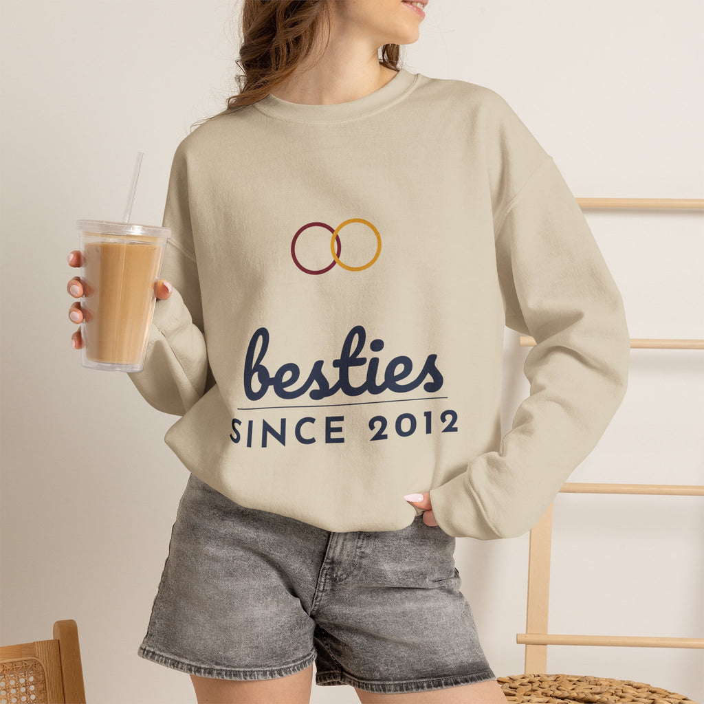 Besties Since Sweatshirt Personalized Year, Matching Best Friend Sweatshirts, Custom Bestie Gift, BFF Sweatshirt with Name and Number