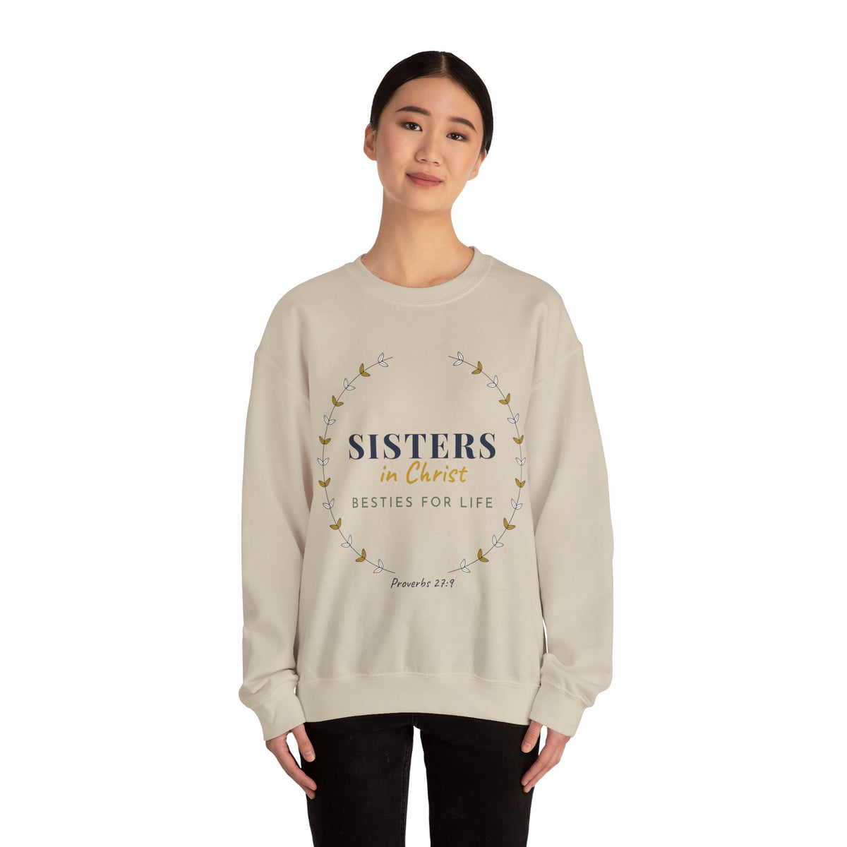 Sisters in Christ Sweatshirt, Besties for Life Christian Sweatshirt, Faith Best Friend Gift, Proverbs 27:9 Matching Sweater