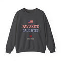 Favorite Daughter Sweatshirt, Varsity Letter Crewneck, Patriotic Daughter Gift, Flag Heart Shirt, Christmas Gift for Daughter