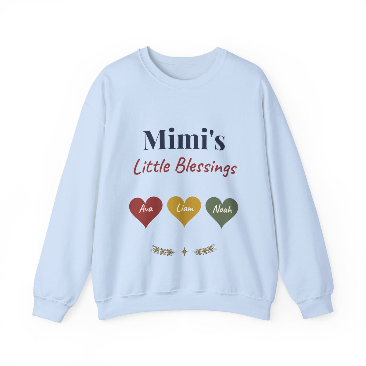 Personalized Mimi Sweatshirt with Grandkids Names, Mimi's Little Blessings Crewneck, Southern Grandma Christmas Gift