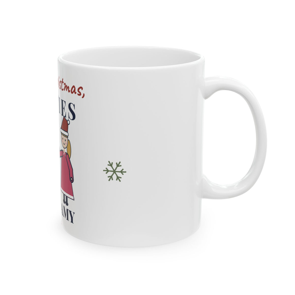 Best Friend Christmas Mug Personalized, Merry Christmas Besties with 2 Names, BFF Gift, Stocking Stuffer for Her