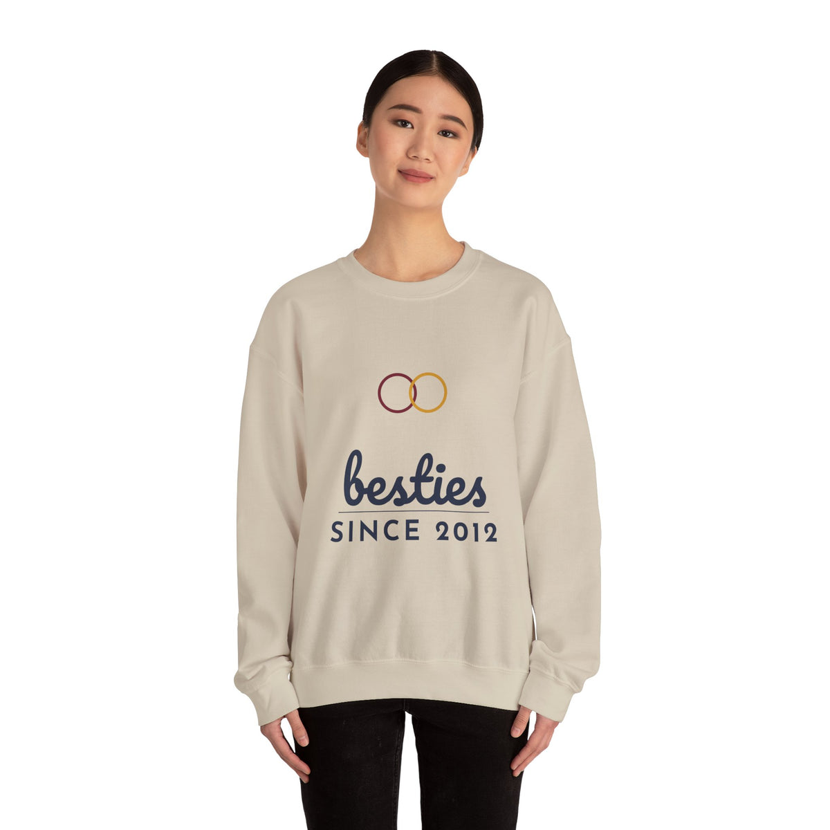 Besties Since Sweatshirt Personalized Year, Matching Best Friend Sweatshirts, Custom Bestie Gift, BFF Sweatshirt with Name and Number