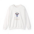 "Land That I Love • Est. 1776" Chinoiserie Ginger Jar, White Magnolia & Vintage American Flag Bow Heavyweight Crewneck Sweatshirt