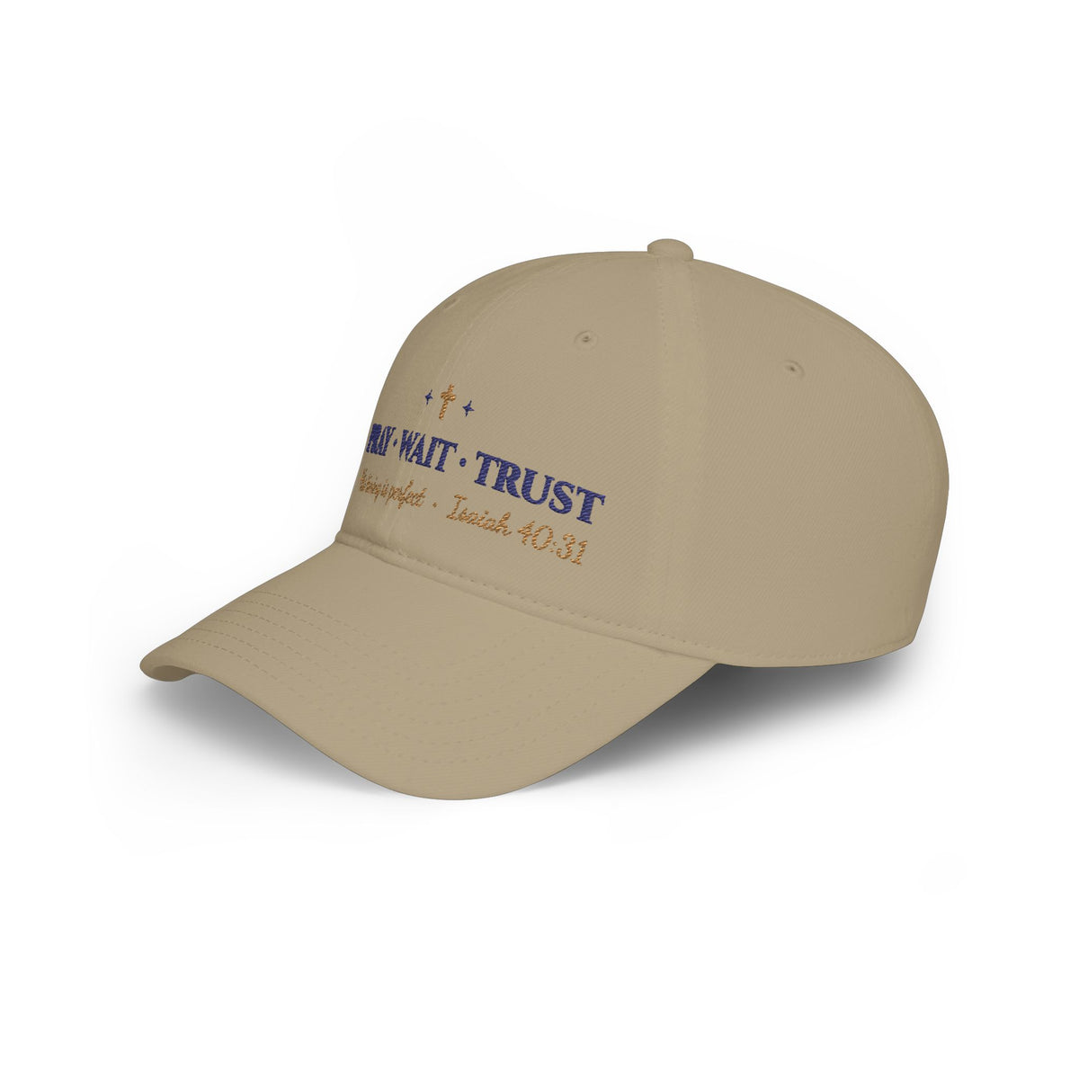 Pray Wait Trust Embroidered Low-Profile Baseball Cap | Isaiah 40:31 Christian Women's Hat