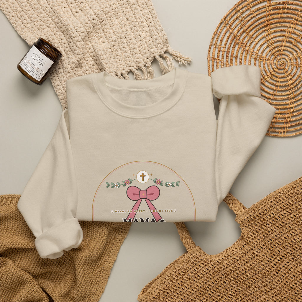 Mama & Daughter Besties for Life Sweatshirt | Proverbs 31:28 Linked by Grace Matching Mom & Daughter Crewneck