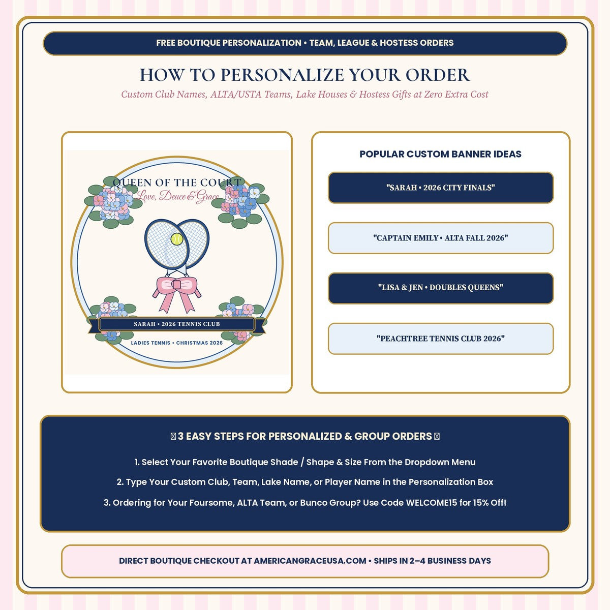 Ladies Tennis Ornament Personalization and Team Gifting Guide